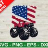 American Flag Monster Truck Svg