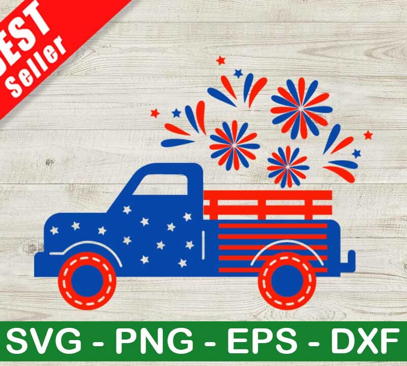 4th Of July Truck SVG