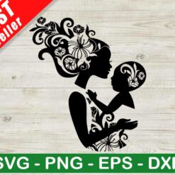 Floral Mother And Baby SVG