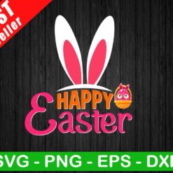 Bunny Ears Happy Easter SVG