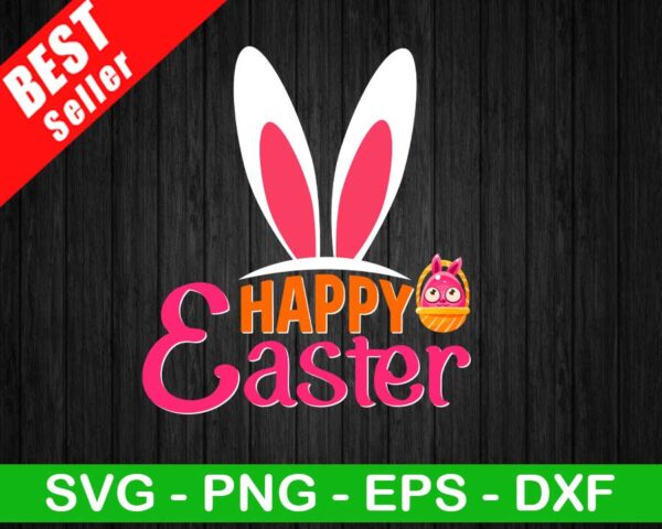 Bunny Ears Happy Easter SVG