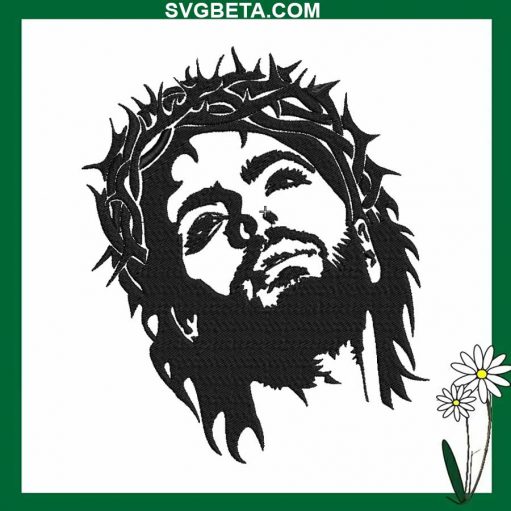 Jesus Face Embroidery Design