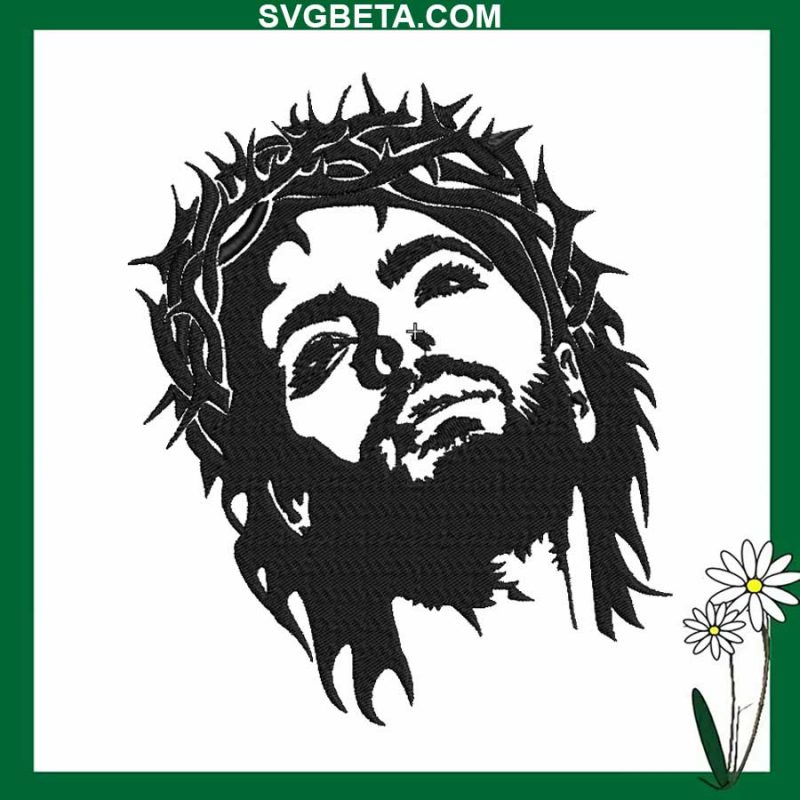 Jesus Face Embroidery Design, Jesus Christ Embroidery Designs, Jesus ...