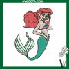 Ariel Little Mermaid Embroidery Design