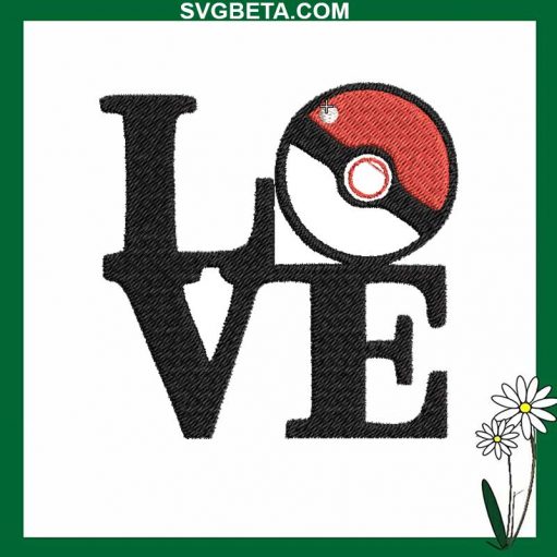 Pokemon Love Embroidery Design