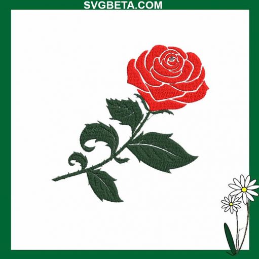 Rose Flower Embroidery Design