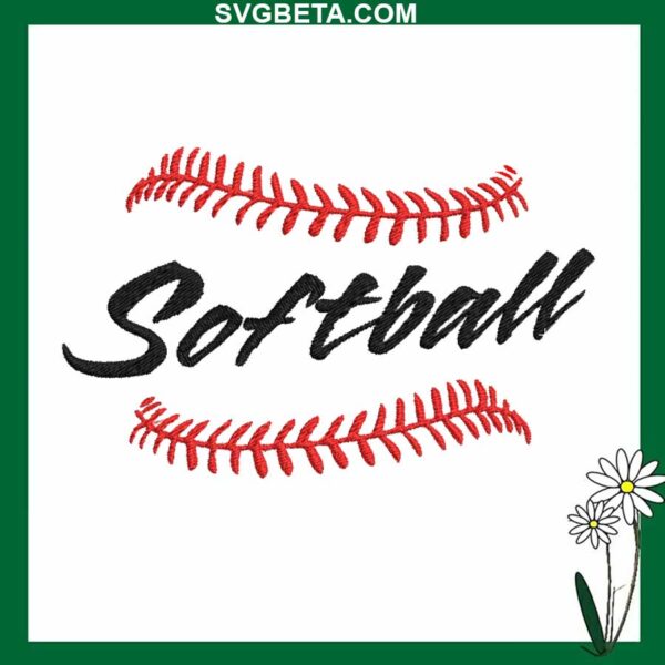 Softball Embroidery design
