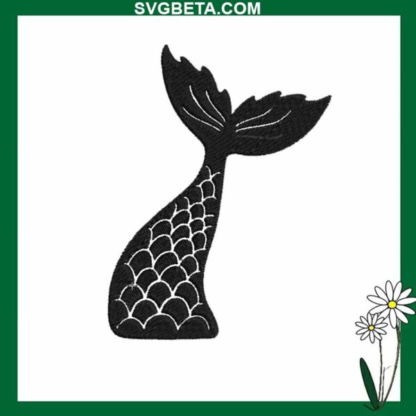 Mermaid embroidery design