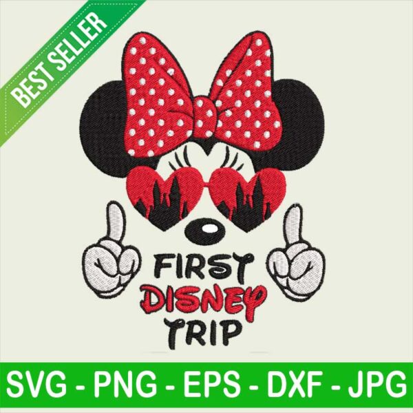 First Disney Trip Embroidery Design