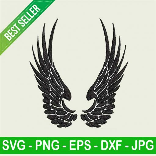 Angel Wing Embroidery Design
