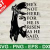 He's Not Here For He Is Risen As He Said SVG