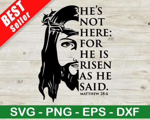 He'S Not Here For He Is Risen As He Said Svg