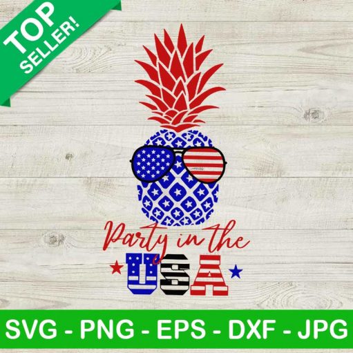 Pineapple Party In The Usa Svg