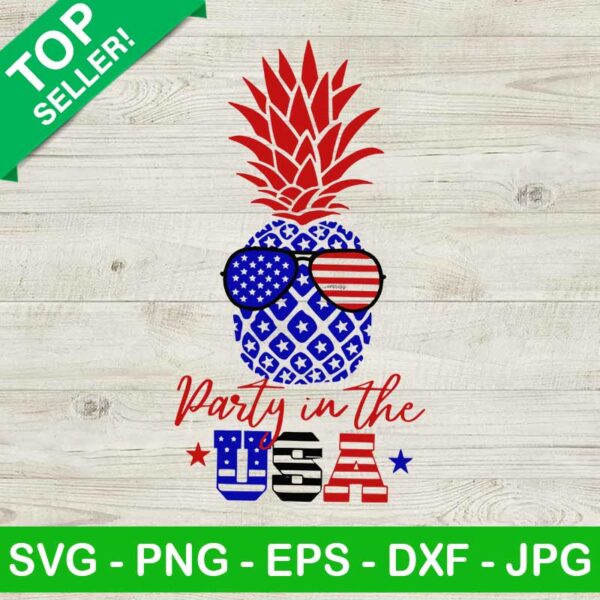 Pineapple Party In The USA SVG