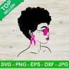 Afro Woman Breast Cancer Svg