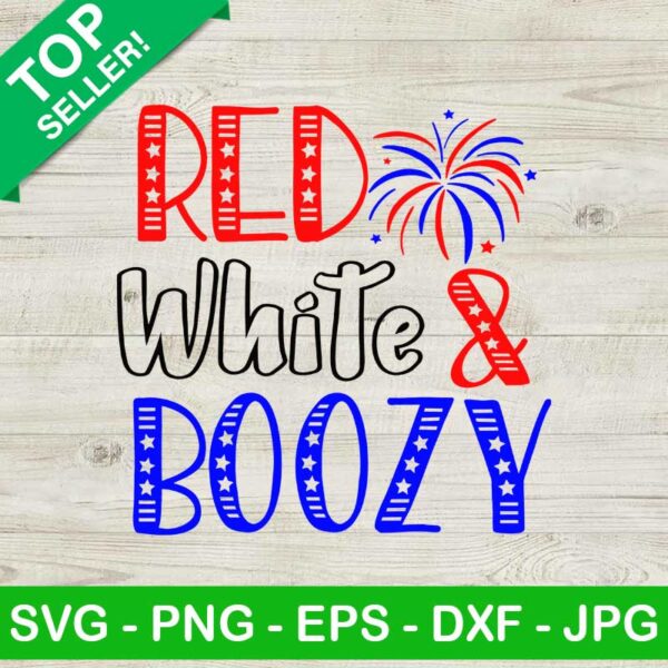 Red White Boozy SVG