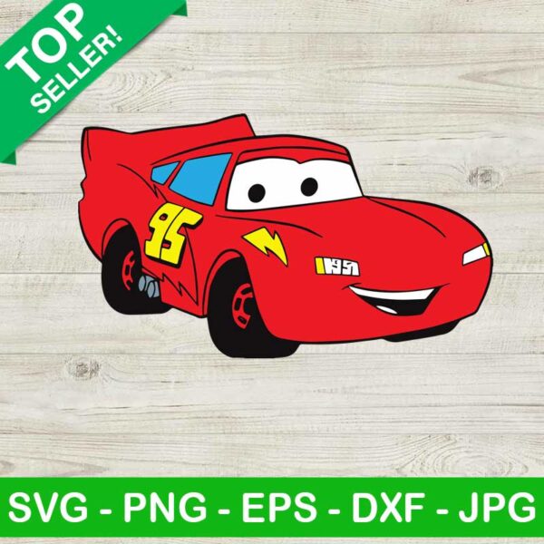 Lightning Mcqueen Car SVG
