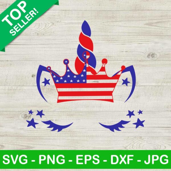 4th Of July Unicorn SVG