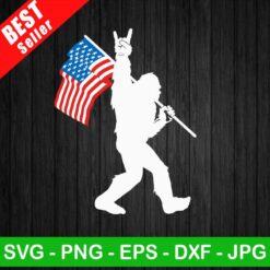 Bigfoot American Flag SVG