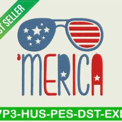 Merica embroidery design