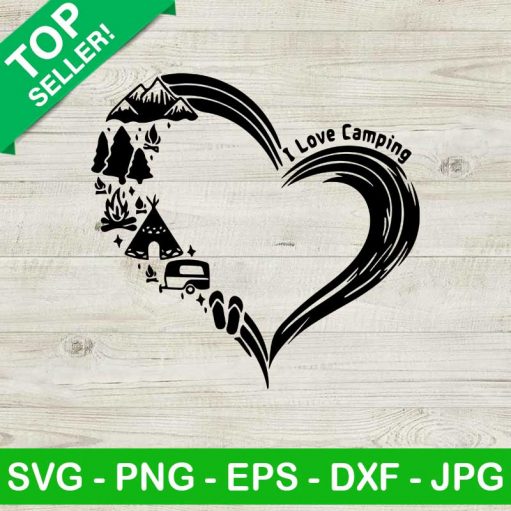 Camping Heart SVG