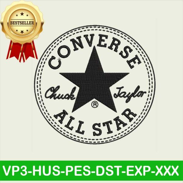 Converse all star logo Embroidery design