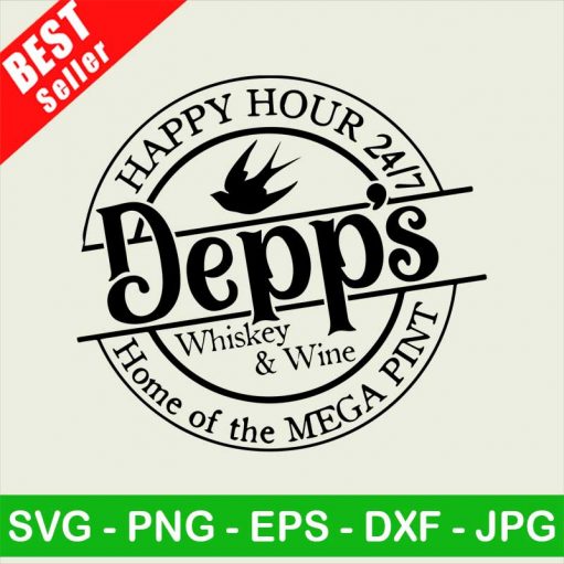 Happy hour Johnny Depp SVG, Home of Mega Pint SVG, Johnny Depp SVG