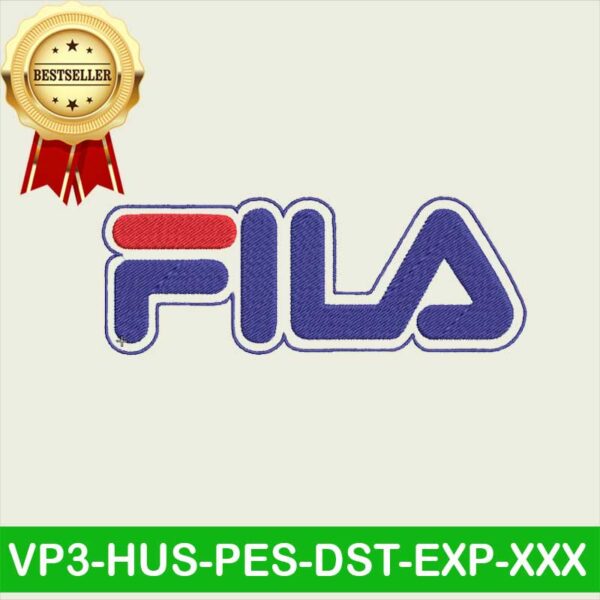 Fila logo Embroidery design