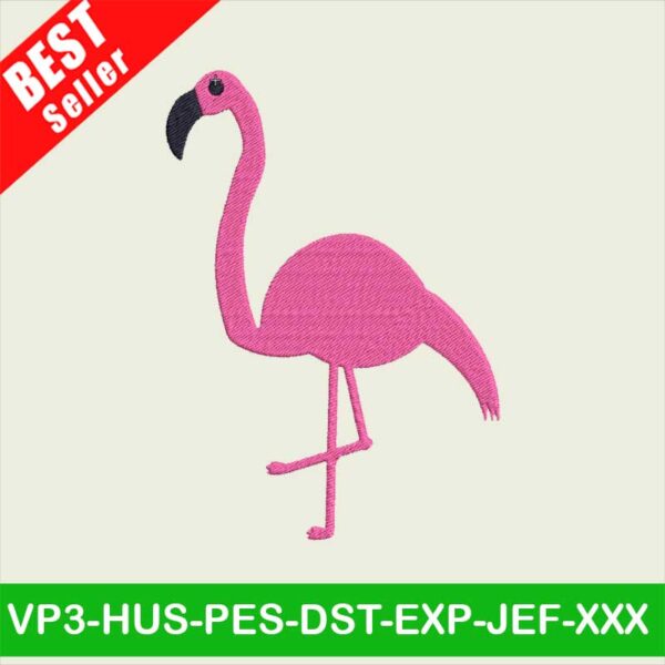 Flamingo Bird embroidery designs