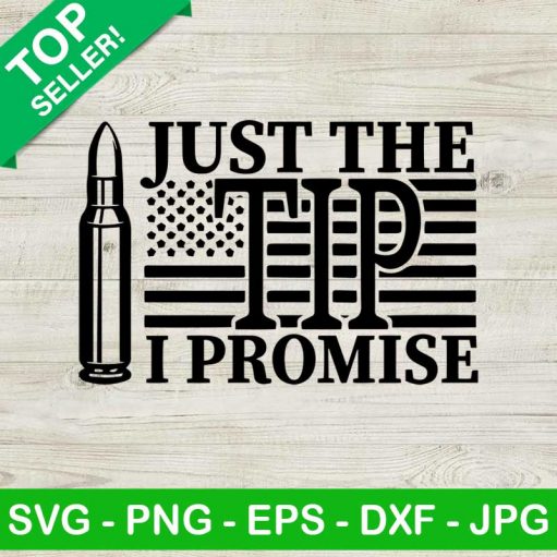 Just The Tip I Promise SVG, Bullet SVG, Just The Tip American Flag SVG