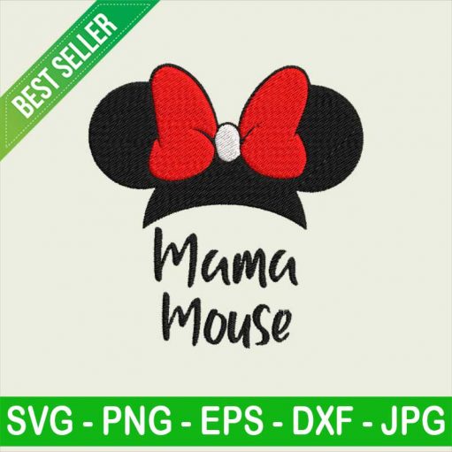 Minnie Mama Mouse Embroidery design