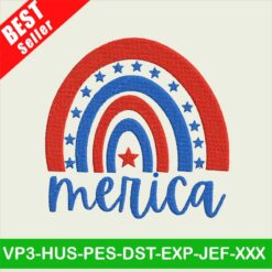 Happy 4th Of July embroidery designs