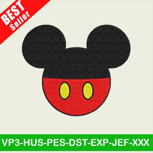 Mickey mouse ears embroidery designs