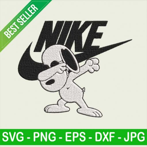 Snoopy Nike Logo Embroidery design