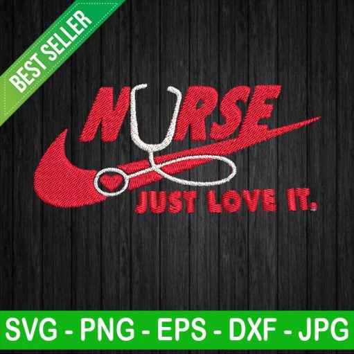 Nurse Nike Logo Embroidery design