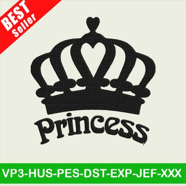 Princess Tiara embroidery designs