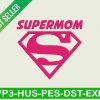 Supermom embroidery design