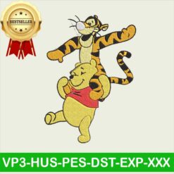 Winnie the pooh and tiger Embroidery design