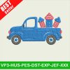 4Th Of July Truck Embroidery Designs