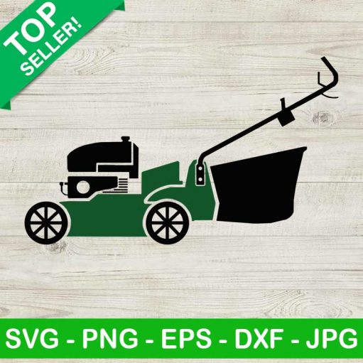 Green lawn mower SVG