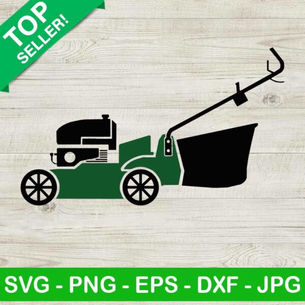 Green lawn mower SVG