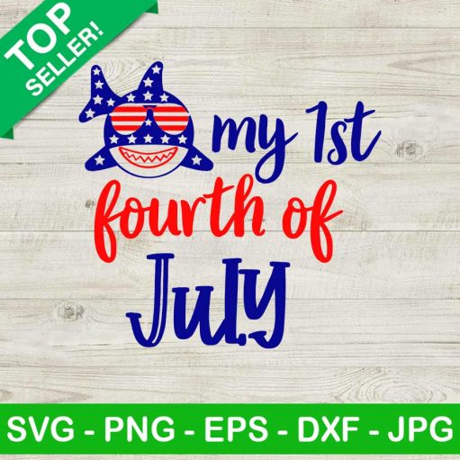 1st Fourth Of July Shark SVG