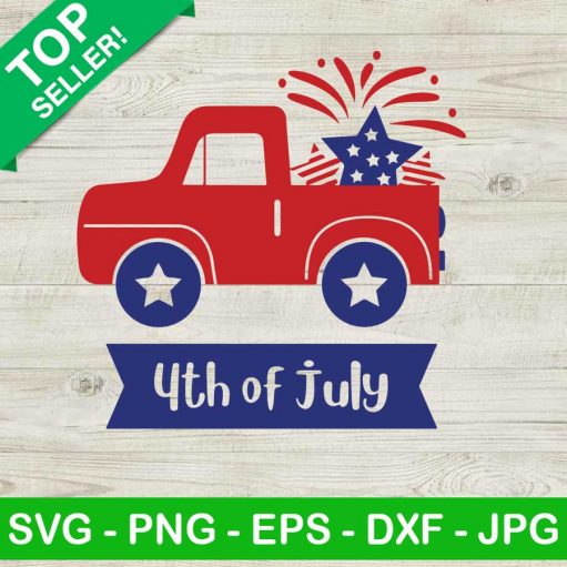 4Th Of July Truck Svg