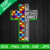 Autism Jesus Cross SVG