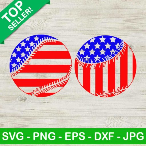 American Flag Baseball SVG