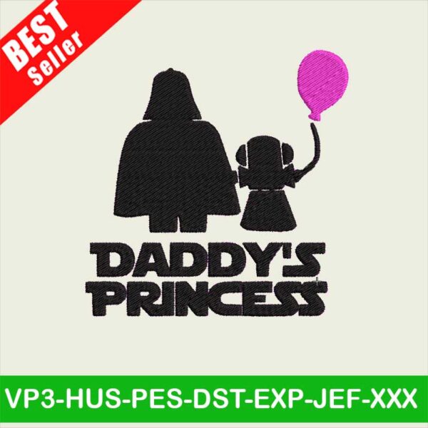 Daddy's Princess embroidery designs