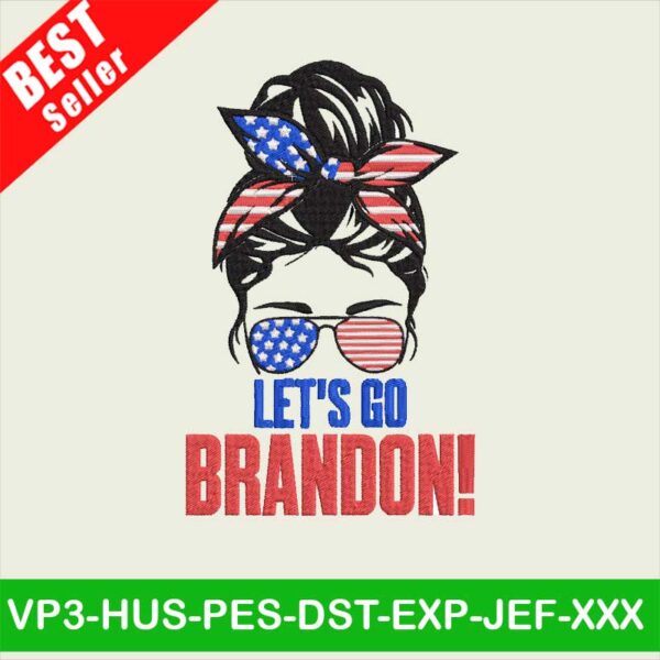 Let's Go Brandon embroidery designs
