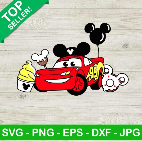 Lightning Mcqueen Cars Mickey SVG