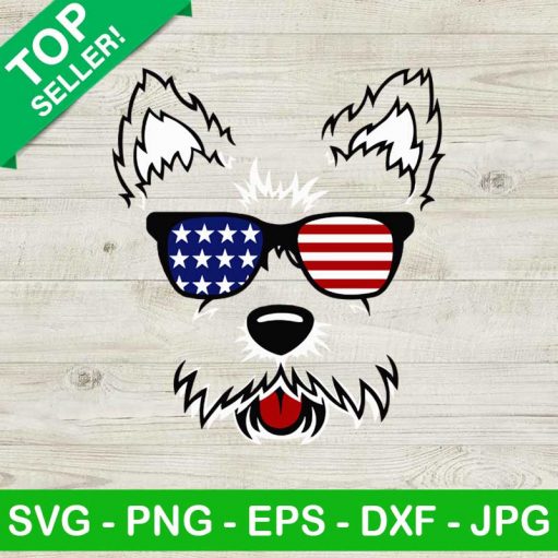 4th Of July Westie Dog SVG