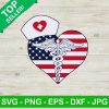 American Flag Nurse Logo Svg